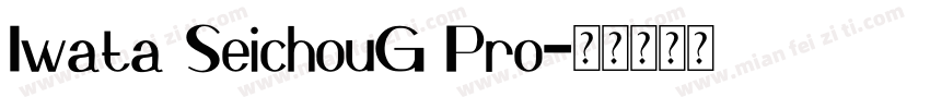 Iwata SeichouG Pro字体转换